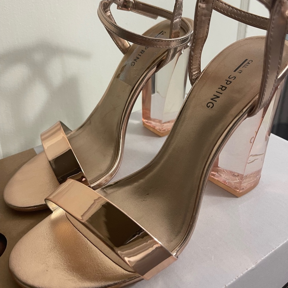 Rose Pink gold sandals